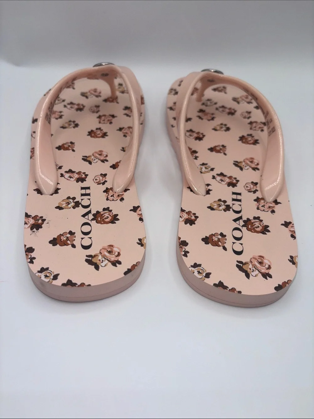 COACH Pink Floral’s Flip Flop Sandals